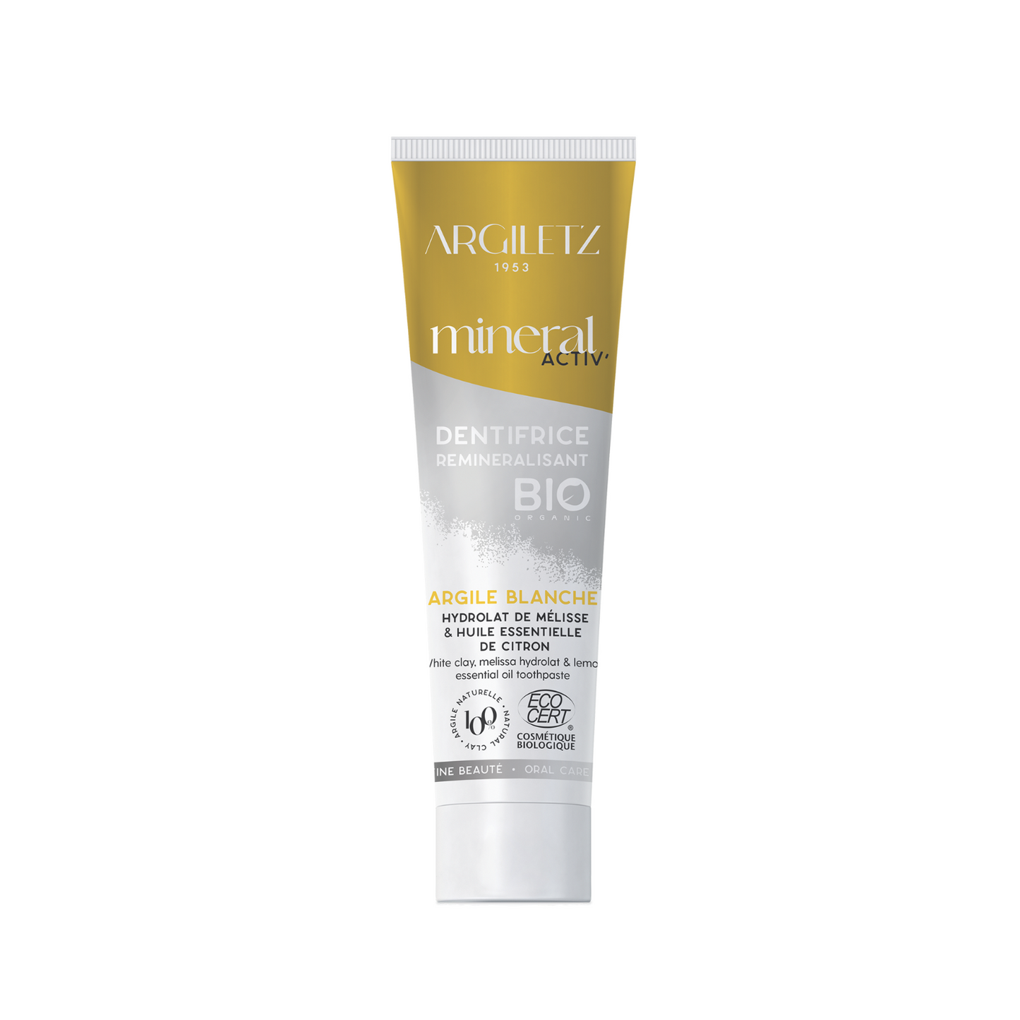 Toothpaste White Clay, Lemon Balm and Lemon (75ml)