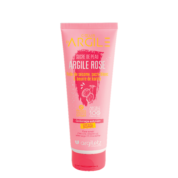 Exfoliating Facial Scrub - Pink Clay Sugar Skin (100ml)