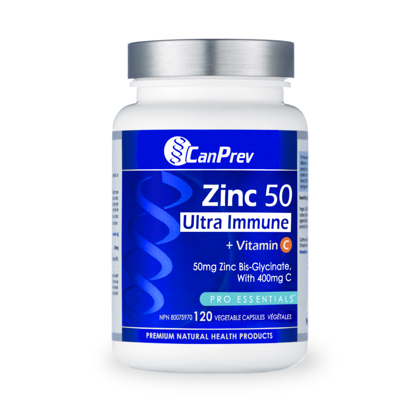 Zinc 50 Ultra Immune + Vitamin C (120 Vcaps)