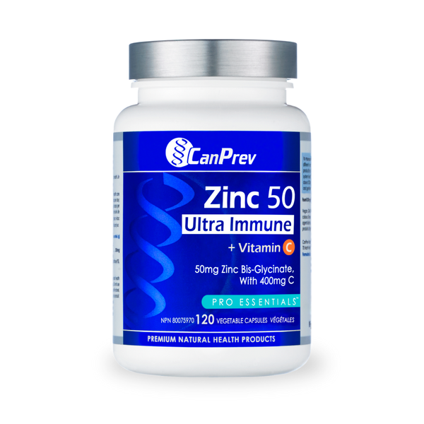 Zinc 50 Ultra Immune + Vitamin C (120 Vcaps)