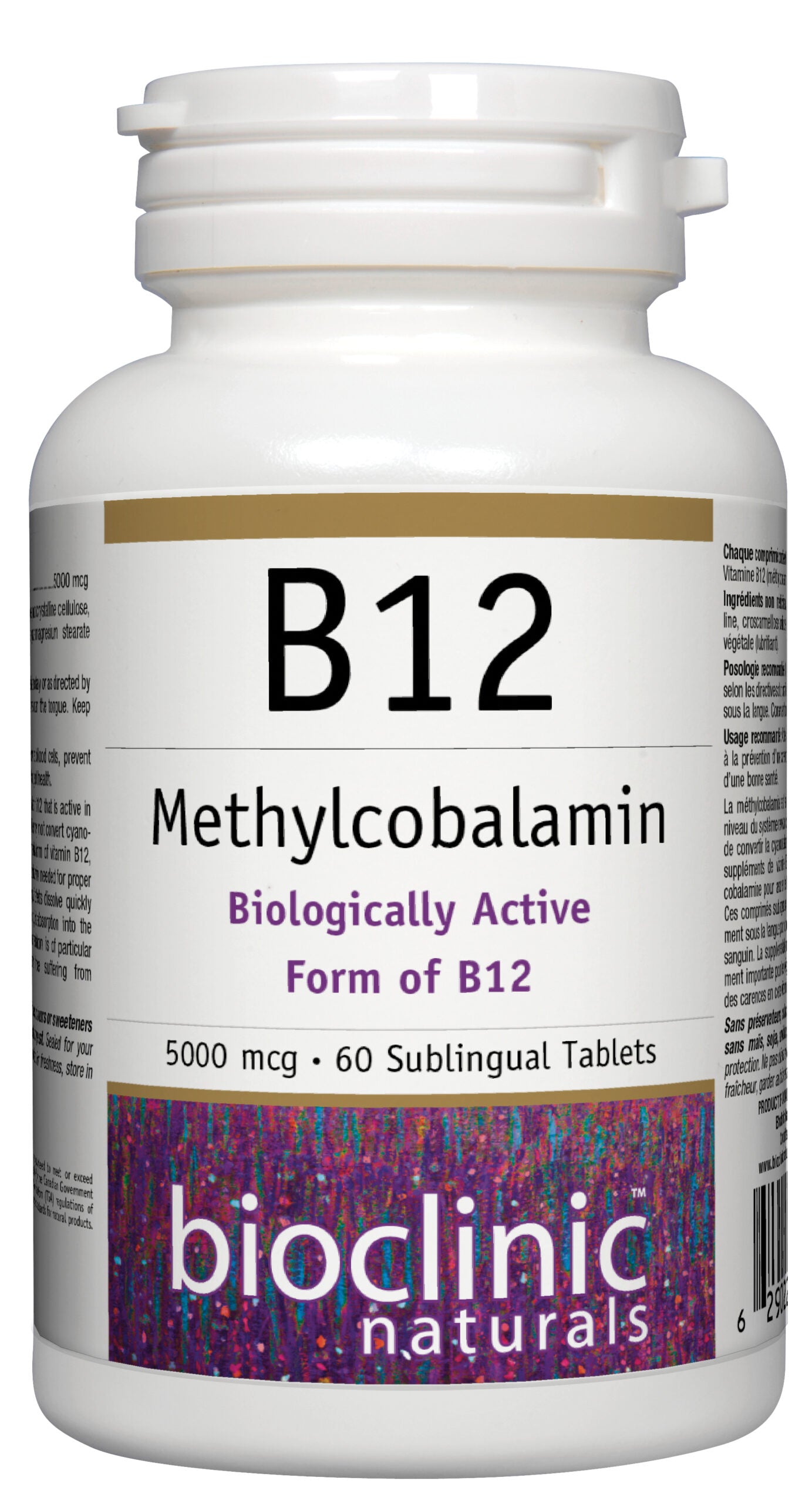 B12 Methylcobalamin · 5000 Mcg (60 Chewable Sublingual Tablets)