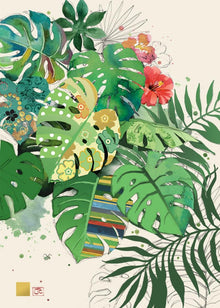 Card With No Text Tropical Leaves