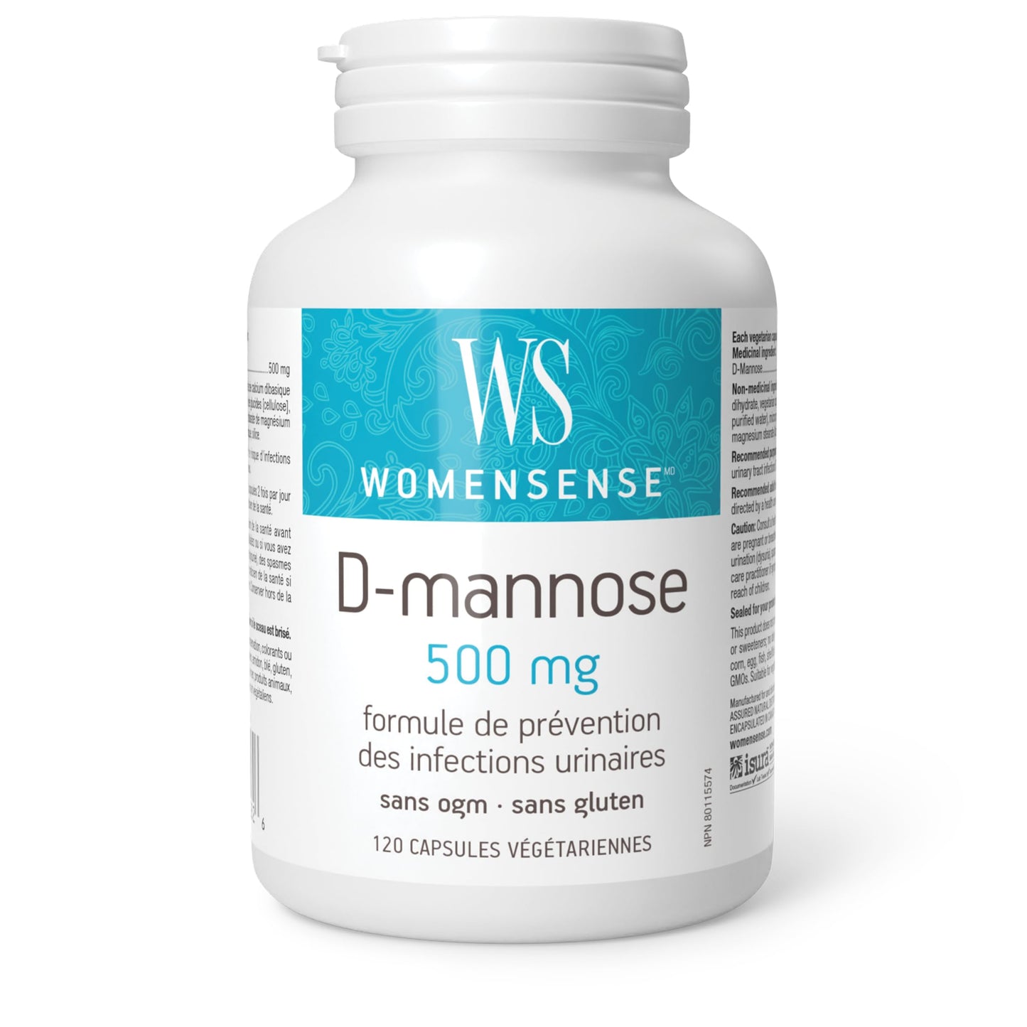 D-mannose 500mg (120 Capsules)