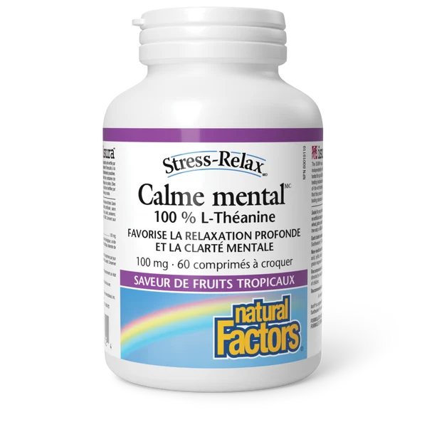 Mental Calm 100mg L-theanine (60 Chewable Tablets)