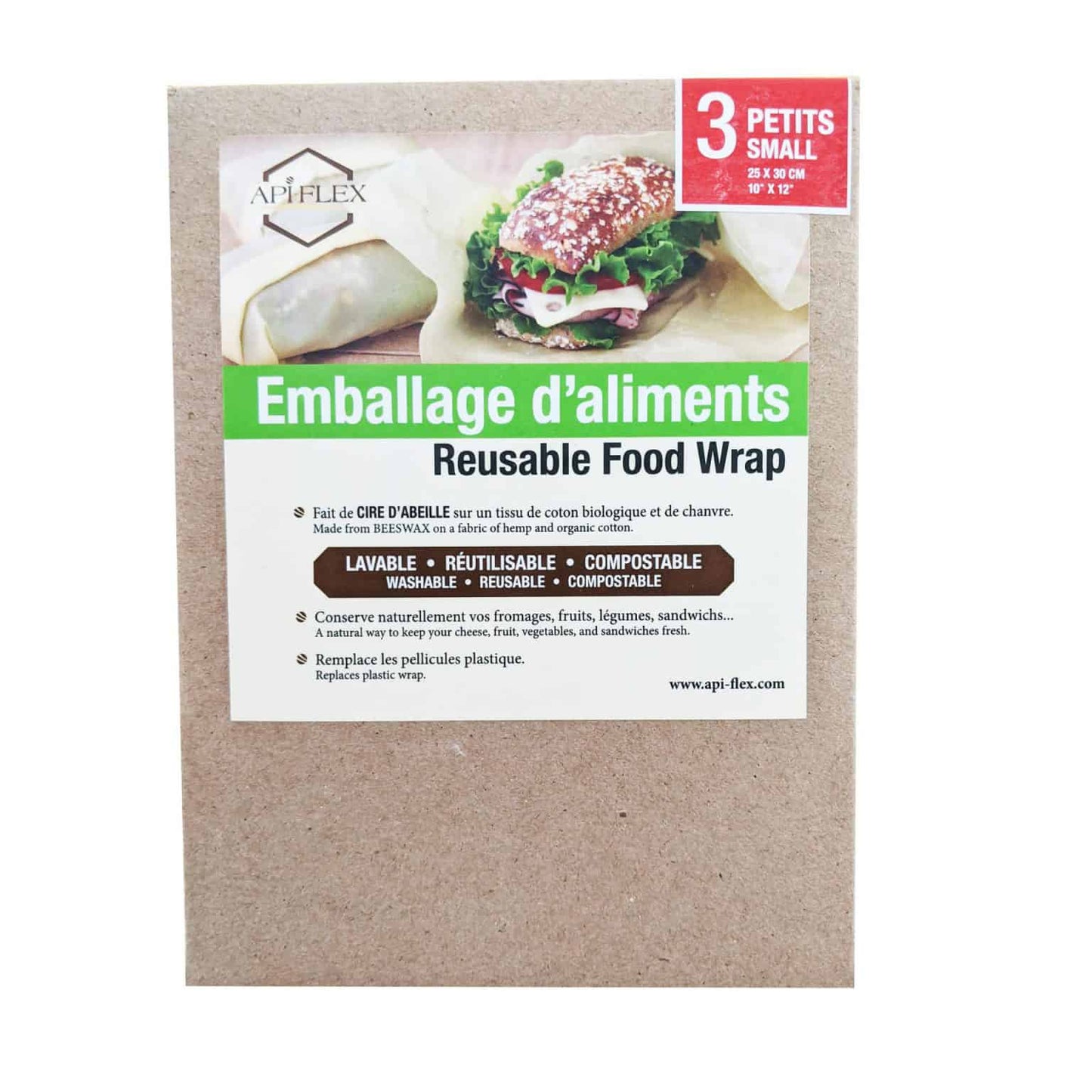 Patterned Reusable Food Wraps (3-Pack Small)