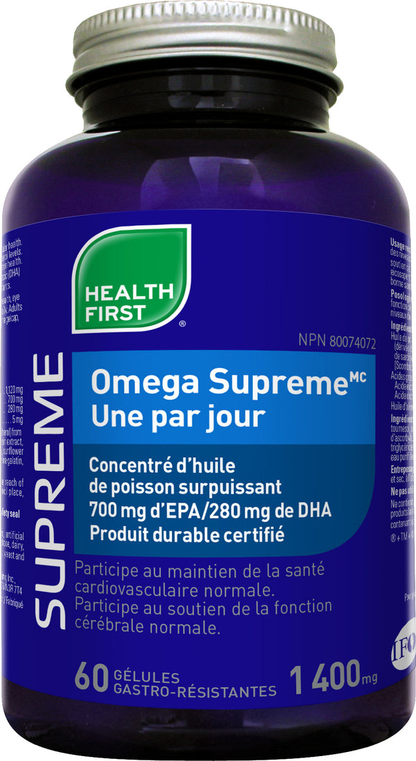 Omega Supreme Une Par Jour 1400mg (60 Caps)