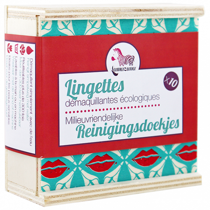 Reusable Makeup Remover Wipes + Box (10 Units)