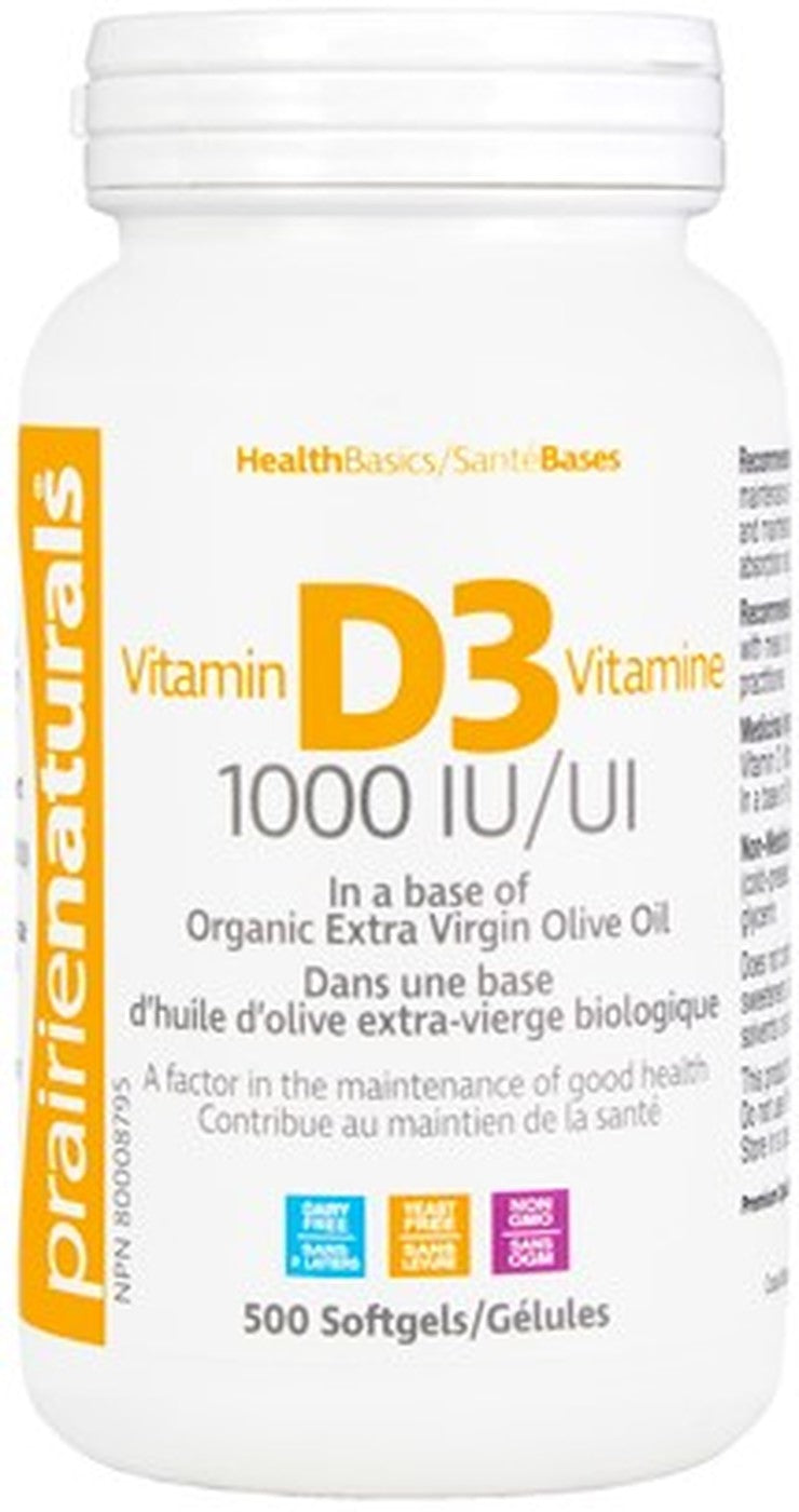 Vitamin D3 1000 IU (500 Capsules)