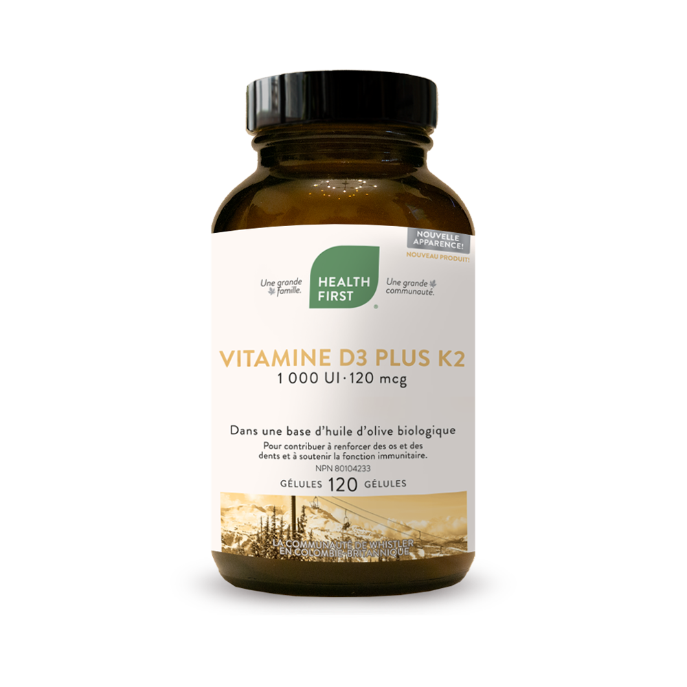 Vitamin D3 Plus K2 (120 Caps)